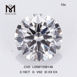 3.19CT G VS2 ID EX EX Realizza il tuo capolavoro con diamanti realizzati in laboratorio CVD LG591338148丨Messigems