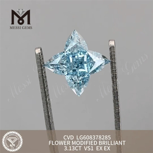 3.13ct VS1 Blue Flower Lab Fatto Diamante CVD LG608378285