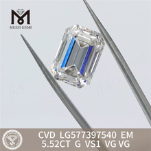 5,52CT G VS1 VG CVD Laboratorio di smeratorio Diamanti coltivati ​​LG577397540 丨 Messigems CVD