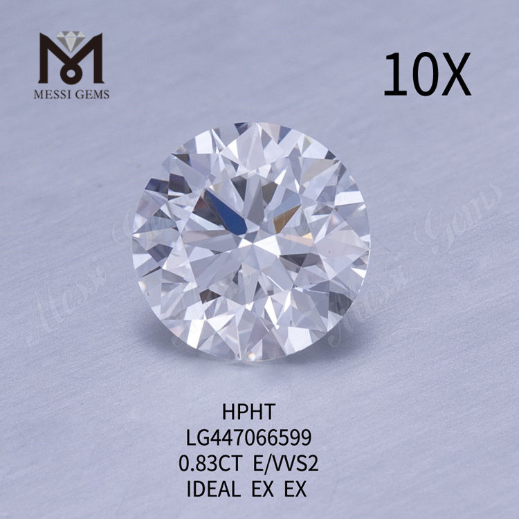 0,83 carati E VVS2 Diamanti da laboratorio taglio BRILLIANT IDEL rotondo