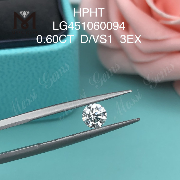 0,60 carati D VS1 EX Cut Grade Diamante rotondo creato in laboratorio HPHT