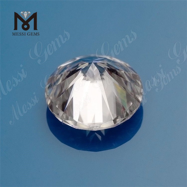 diamante moissanite sintetico bianco da 10 mm con taglio brillante rotondo sciolto per anello