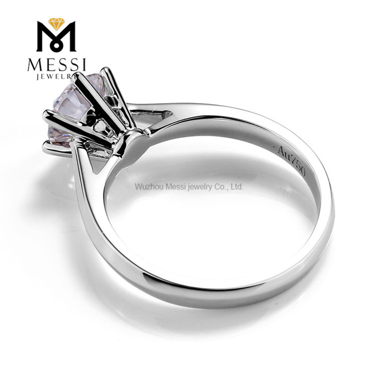 matrimonio 1ct 14k/18k anelli personalizzati anello in oro moissanite per le donne