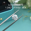 1,24 carati F VS2 Diamanti rotondi BRILLIANT IDEAL fatti a mano