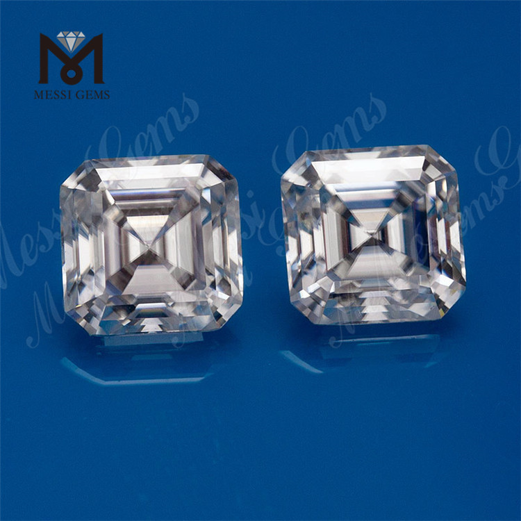 Cina Produttore di pietre sciolte 7x7mm DEF White Asscher Cut Loose Moissanite in vendita