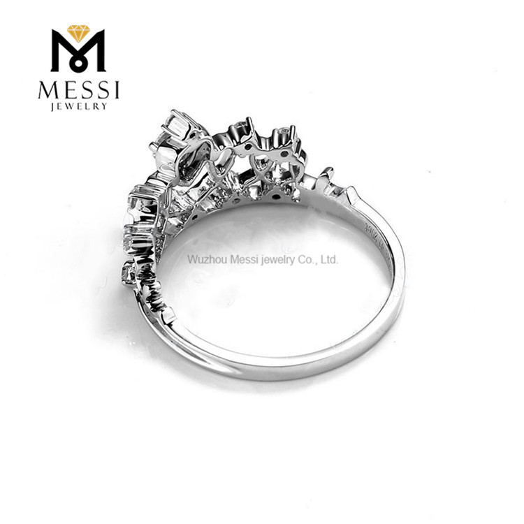0,09 ct anelli alla moda in oro 14k anello in oro moissanite in vendita