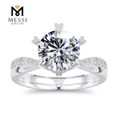 anelli di diamanti da laboratorio anello in oro 14 carati 18 carati gioielli di moda personalizzati anello di fidanzamento con diamanti da 1,5 ct