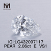 Diamanti coltivati ​​in laboratorio a forma di pera da 2,06 carati E/VS1 FAIR VG
