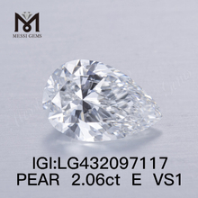 2,06 carati E/VS1 Diamante coltivato in laboratorio a pera FAIR VG