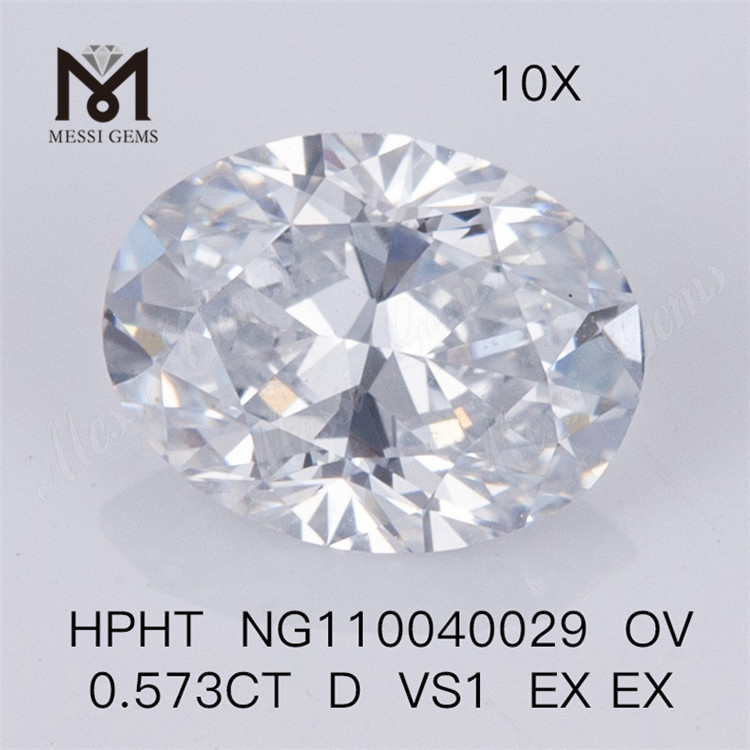 Diamante HPHT OV 0,573CT OV D EX EX VS1 Lab