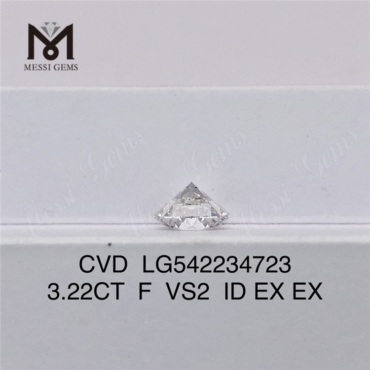 3.22ct f colore 3ct diamanti sintetici sciolti prezzo prezzo all\'ingrosso diamante CVD tondo