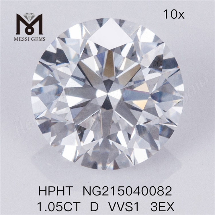 1.05CT Round D VVS1 HPHT 3EX Diamanti da laboratorio brillanti sciolti 