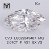 2.07CT F VS1 EX CVD diamante marquise coltivato in laboratorio Certificato IGI