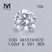 Diamante da laboratorio VS 3EX da 1,02 ct, diamante artificiale di colore rd E disponibile