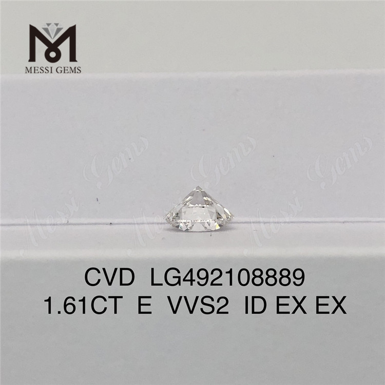 1.61ct E cvd lab diamond vvs round EX lab diamond in vendita
