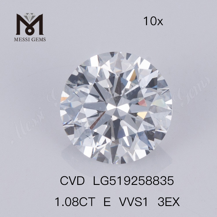 1.08CT E VVS1 diamante artificiale economico 3EX diamanti sintetici sciolti CVD