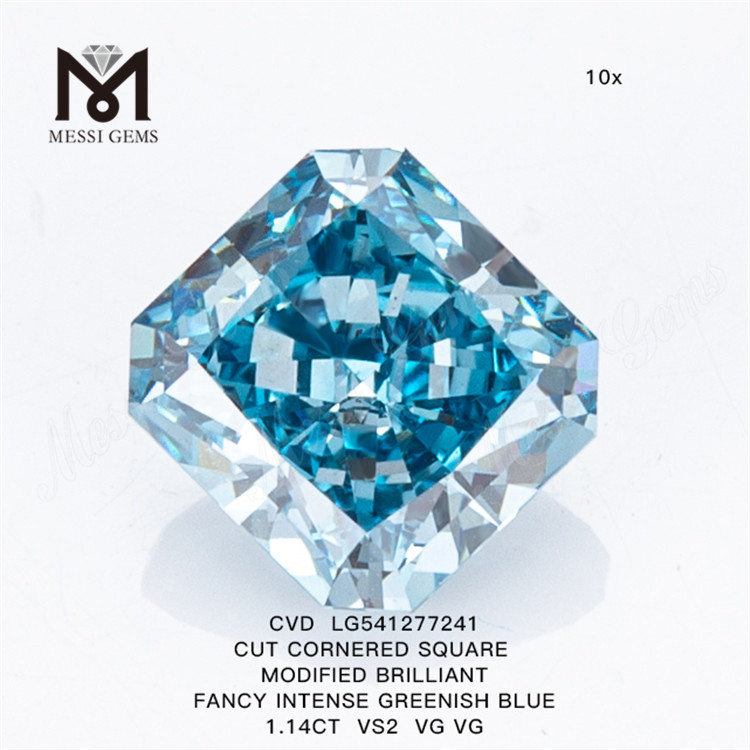 1.14CT Fancy Blue SQ diamanti sintetici sciolti IGI diamanti coltivati ​​in laboratorio prezzo all'ingrosso