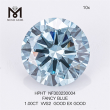 1.00CT FANCY BLUE VS2 diamante da laboratorio colorato HPHT NF303230005