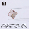 1.53CT FVPINK VS2 SQ diamante da laboratorio all\'ingrosso CVD LG380994583