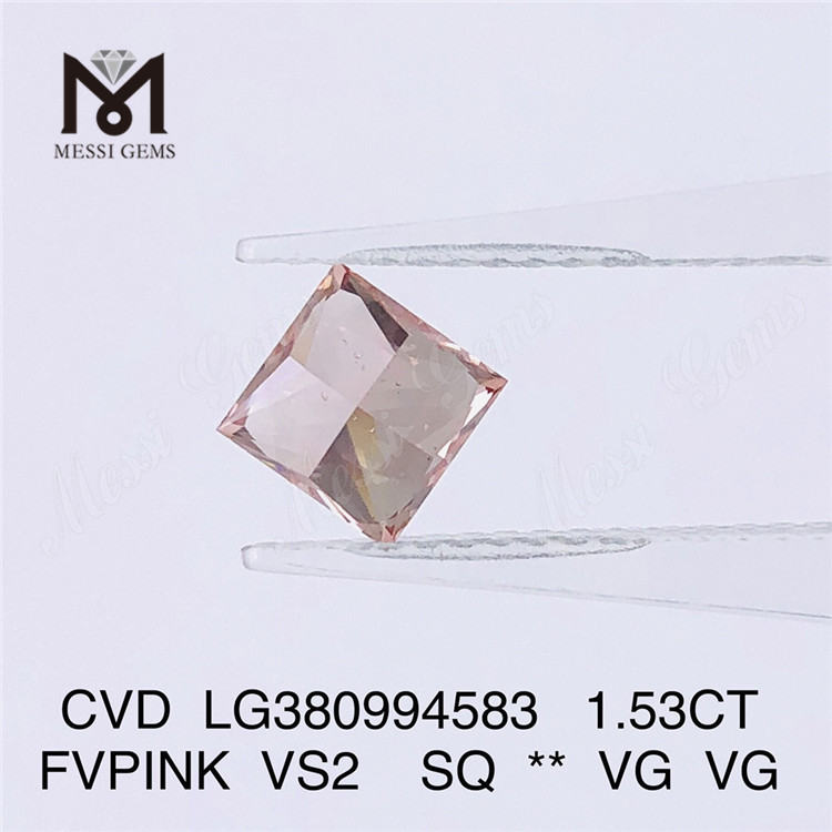 1.53CT FVPINK VS2 SQ diamante da laboratorio all\'ingrosso CVD LG380994583