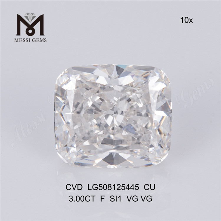 3CT F cvd cu diamante da laboratorio sciolto vendita Cuscino diamante da laboratorio sciolto economico in magazzino