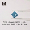 Diamante Princess FIGB VS1 EX VG da 1,13 carati CVD LG506109300 coltivato in laboratorio