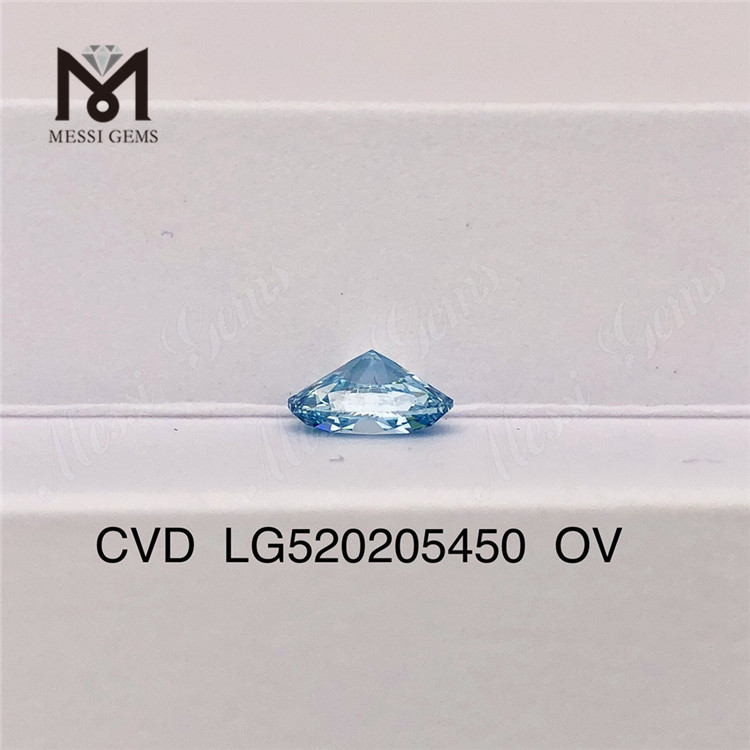 1.66CT OV FANCY INTENSE GREENISN BLUE VS1 EX VG diamante da laboratorio CVD LG520205450