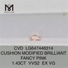 CUSCINO FANCY ROSA VVS2 da 1,43 CT con diamanti lavorati CVD LG647446314