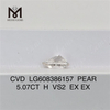 5.07CT PEAR H VS2 Diamanti creati in laboratorio da igi Brilliance certificata IGI丨Messigems LG608386157 