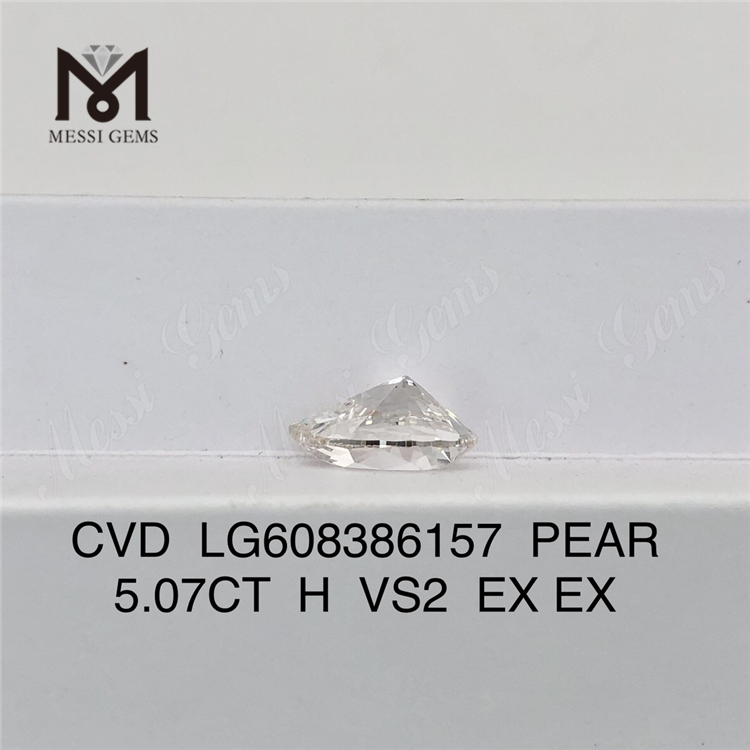 5.07CT PEAR H VS2 Diamanti creati in laboratorio da igi Brilliance certificata IGI丨Messigems LG608386157 