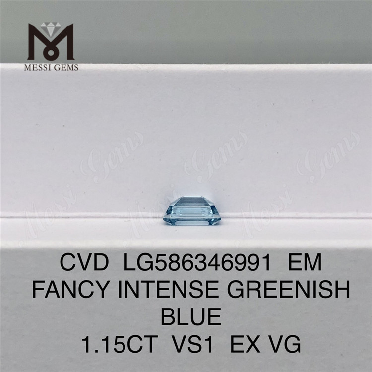 1.15CT VS1 EX VG EM FANCY INTENSO BLU VERDAstro CVD Diamanti in vendita LG586346991 
