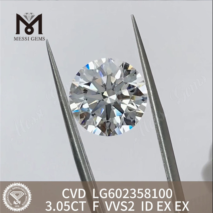 3.05CT F VVS2 ID taglio diamanti CVD all'ingrosso senza prezzi elevati LG602358100丨Messigems 