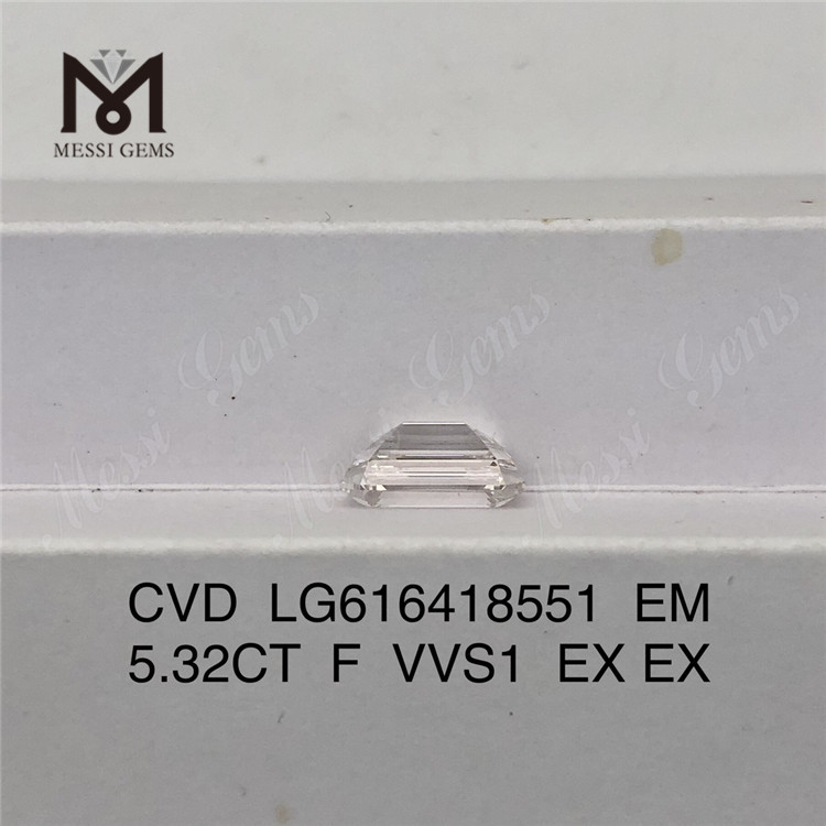 5.32CT F VVS1 EM Diamanti simulati CVD LG616418551丨Messigems