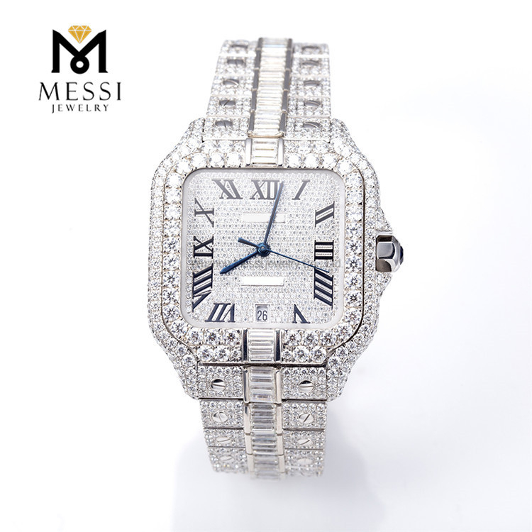 Orologi alla moda economici Moissanite Watch prezzo all'ingrosso