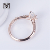 anello nuziale personalizzato in oro rosa Anello ovale con diamante coltivato in laboratorio IGI