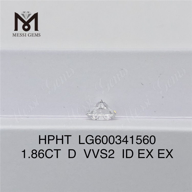 Diamanti trattati 1.86CT D VVS2 ID Hpht LG600341560 Scelte eco-consapevoli丨Messigems