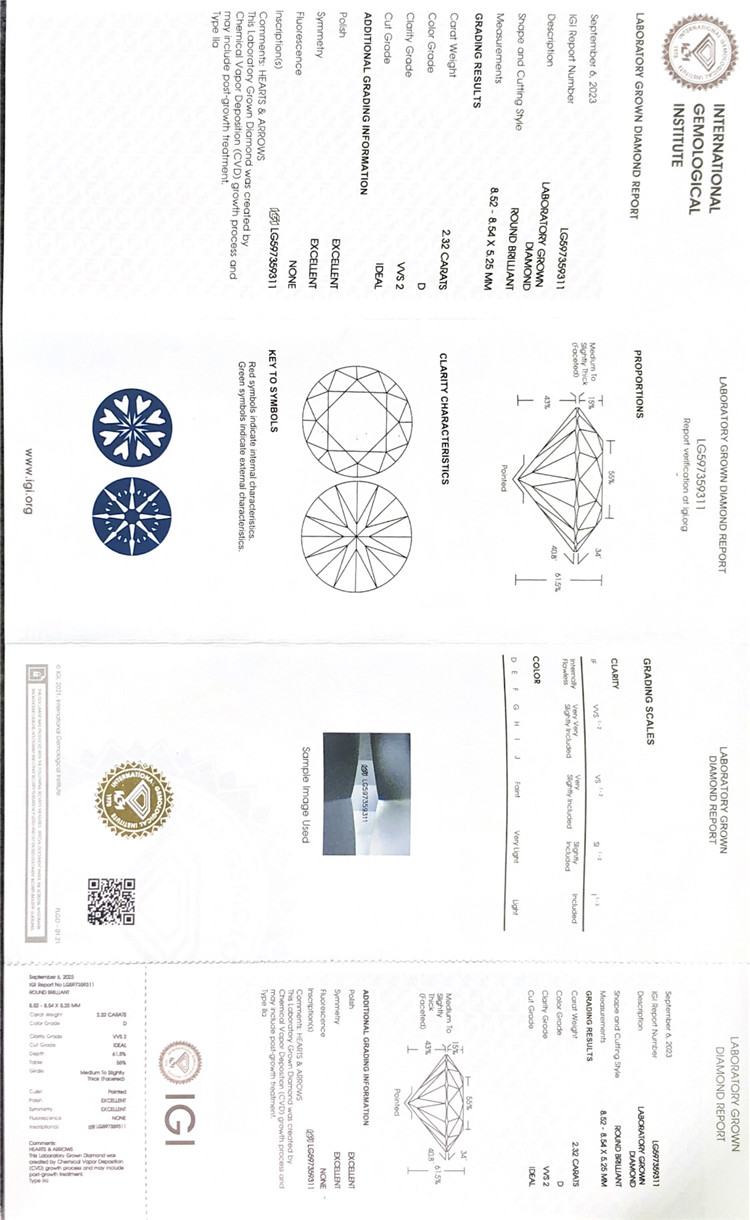 Diamante Igi da 2,32 ct certificato