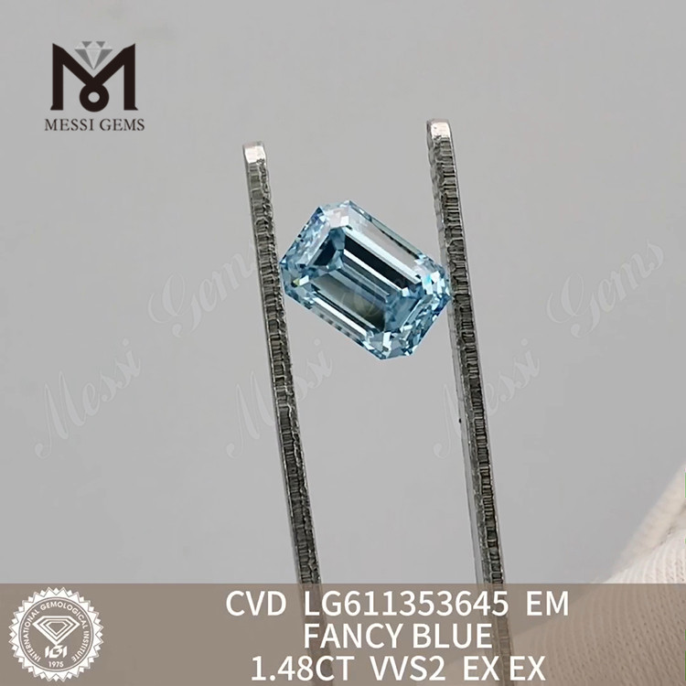 1.48CT VVS2 EM FANCY BLUE CVD diamante online LG611353645丨Messigems 