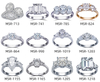 Anelli di fidanzamento con diamanti da laboratorio con castone di diamanti da laboratorio OVALE IGI da 9,03 * 6,14 mm