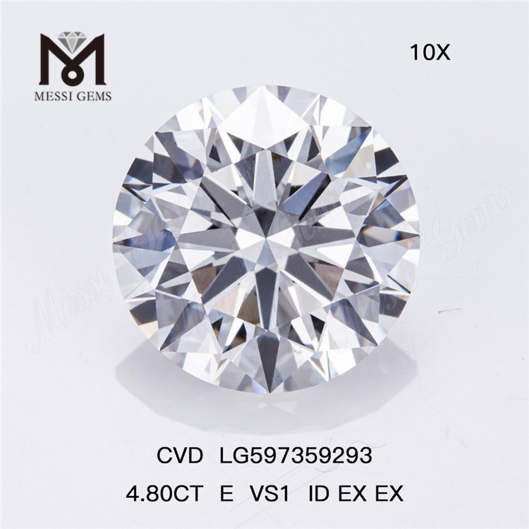 4.80CT E VS1 ID EX EX Bulk Engineered Diamonds Libera la tua brillantezza CVD LG597359293 di Messagems