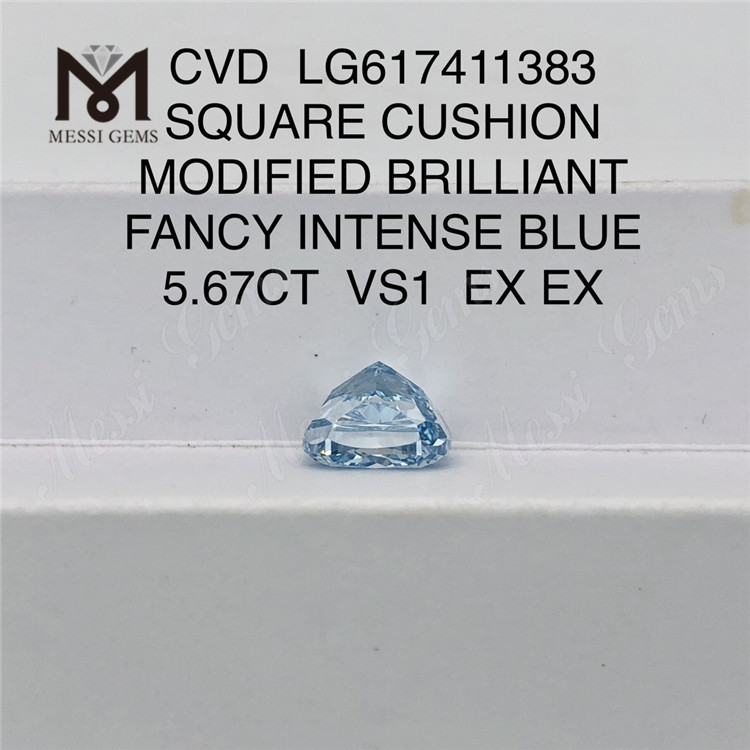 CUSCINO EX EX FANCY BLU INTENSO VS1 5,67CT CVD Lab Diamond LG617411383 