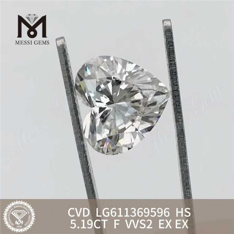 5.19CT F HS VVS2 CVD miglior prezzo sui diamanti coltivati ​​in laboratorio LG611369596丨Messigems