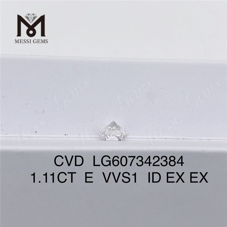 Costo ID 1.11CT E VVS1 di un diamante coltivato in laboratorio da 1 carato CVD per acquisti all\'ingrosso丨Messigems LG607342384