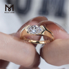 Anello di fidanzamento taglio marquise in oro bianco 18 carati con diamante coltivato in laboratorio