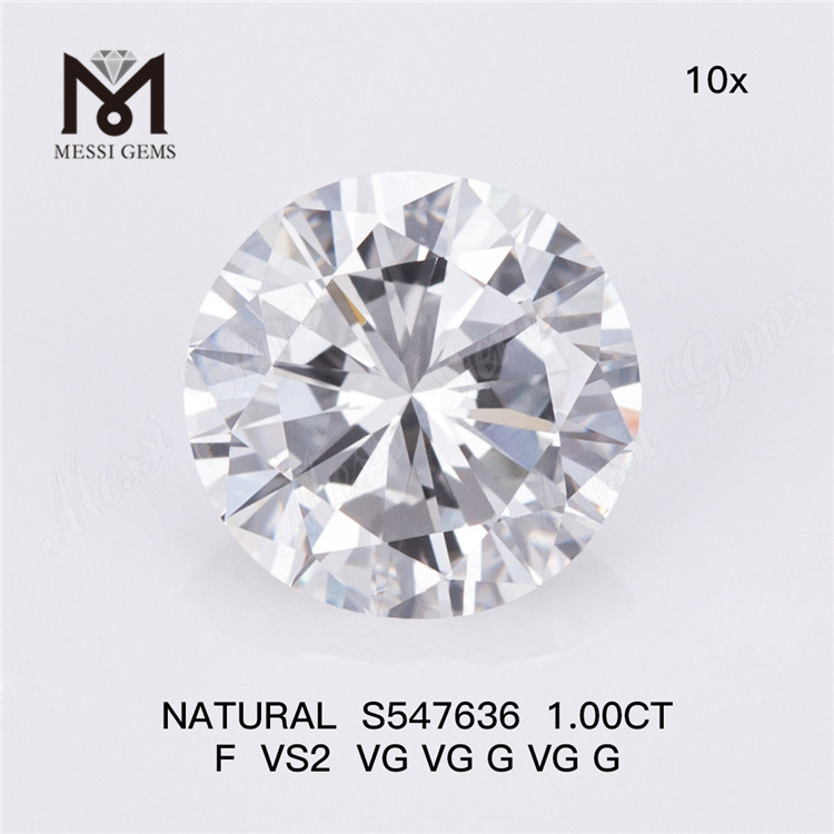 1.00CT F VS2 Diamanti naturali autentici Eleganza al suo meglio S547636丨Messigems