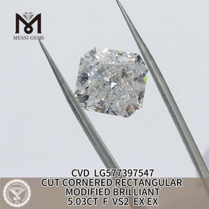 5.03ct rettangolare F vs2 EX EX Diamond simulato CVD LG577397547