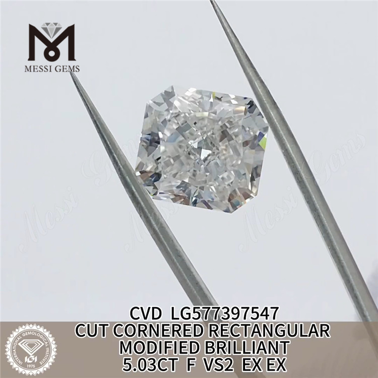 5.03ct rettangolare F vs2 EX EX Diamond simulato CVD LG577397547