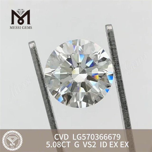 5,08CT G VS2 ID EX Diamanti da laboratorio CVD LG57036679 丨 Messigems
